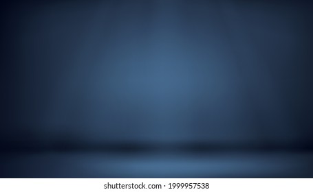 Display Studio room in dark blue background with copy space,Luxury gallery empty room, Abstract minimal design use for backdrop shooting for products presentation for promotion or Sales 