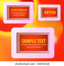 Display text box design with rounded corners Eps 10 vector illustration