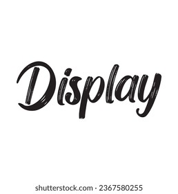 display text on white background.