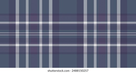 Display texture textile vector, retail tartan background pattern. Border seamless fabric plaid check in blue and indigo colors palette.