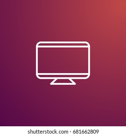 Display thin line icon