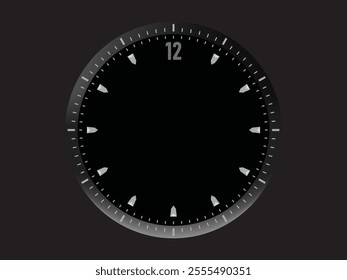 Display time graphic on black background for decoration