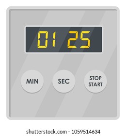Display timer icon. Flat illustration of display timer vector icon for web