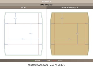 Display tray with raised panels box dieline developed using vector accuracy improving printing clarity packaging support raised panel die line design enhances candy showcase structure