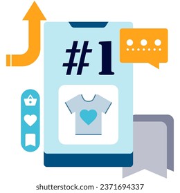 display of trending items on online shop sites	
