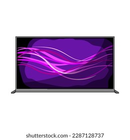 dibujos animados de pantalla de televisión. video lcd, señal de pantalla de pantalla de pantalla de la pantalla de la pantalla de maquillaje negro. ilustración vectorial de símbolo aislado