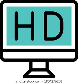 display vector colour line icon
