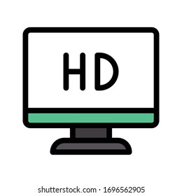 display vector flat color icon 