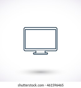 Display vector icon. Graphic symbol for web design, logo. Isolated sign on a white background.