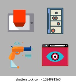 display vector icon set