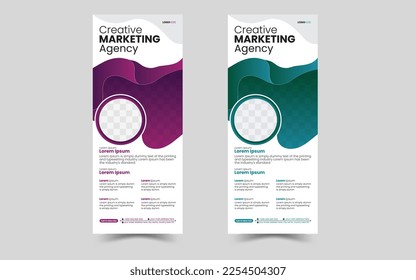 display, x-banner, Graphic template roll-up, corporate agency, Banner roll-up design, Corporate roll-up banner, banner for the seminar, Modern corporate business rollup, Presentation, and Brochure Ban
