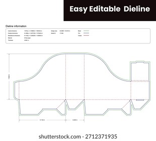 display_box dieline template box dieline die lines packaging custom dieline  box cardboard box dieline pizza  printable product packaging layout,