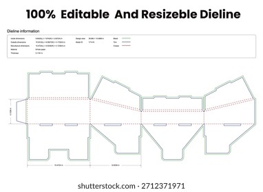 display_box dieline template box dieline die lines packaging custom dieline  box cardboard box dieline pizza  printable product packaging layout,