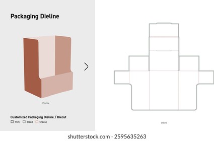 Displayed Auto Bottom Snap Lock dieline