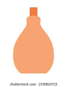 Displaying The Orange Water Bottle Icon Isolated On A White Background