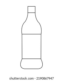 Anzeige der Wasserflasche Symbol einzeln auf weißem Hintergrund