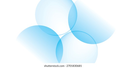 exibe um design moderno abstrato com quatro formas elípticas azuis transparentes sobrepostas