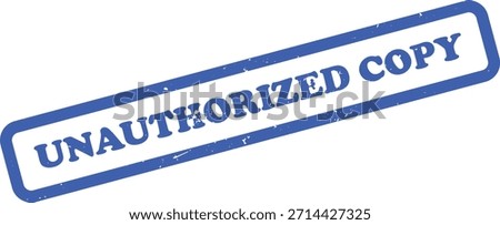 Displays a blue unauthorized copy watermark stamp in a grunge style, set against a clean white background, indicating a violation of copyright or permissions.