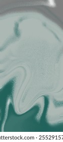 Displays a calming abstract design with shades of teal and gray, blending in soft, swirling patterns that create a tranquil and fluid appearance