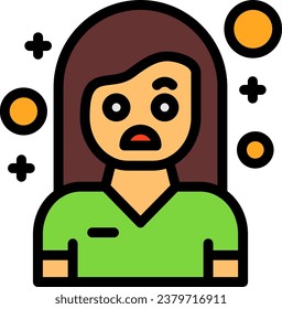 Displeasure Vector Line Filled Icon Design
