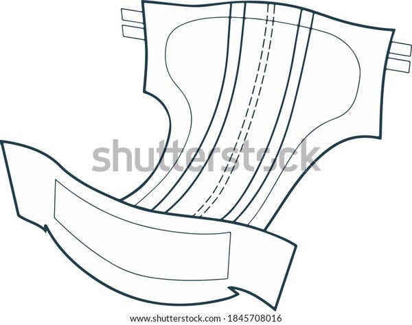 Icone Vectorielle De Couche Bebe Ou Image Vectorielle De Stock Libre De Droits