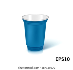 disposable blue plastic cup for party
