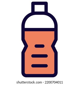 Disposable bottle of mineral water.