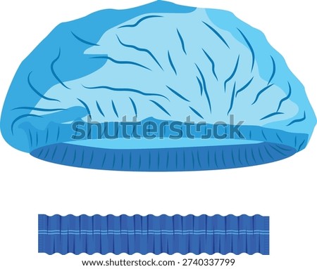 disposable cap, hair net cap vector.