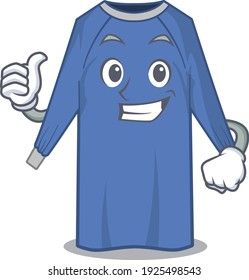Cartoon mit Einwegbekleidung, mit OK Finger