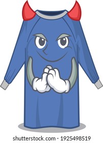 ropa desechable vestida como el concepto de diseño del personaje de dibujos animados del diablo