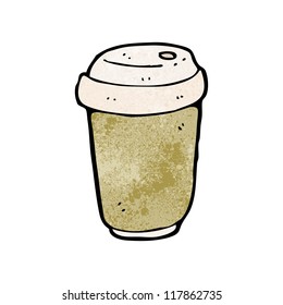 disposable coffee cup cartoon