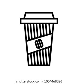 Disposable coffee cup icon