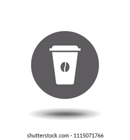 Disposable coffee cup icon