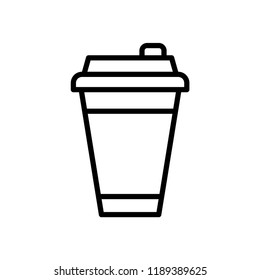 Disposable coffee cup icon
