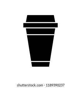 Disposable coffee cup icon