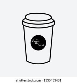 Disposable coffee cup icon