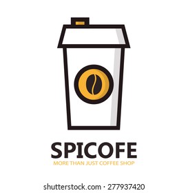 Disposable coffee cup icon 