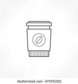 disposable coffee cup icon