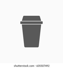 Disposable coffee cup icon