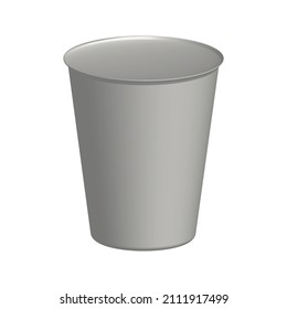 Icono de taza de café desechable. 3.ª ilustración vectorial