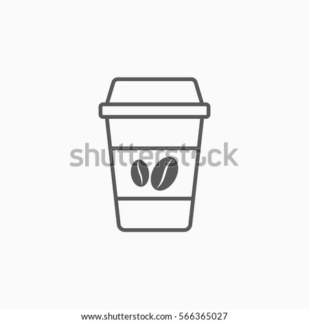 Disposable coffee cup icon