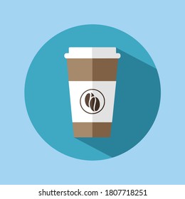 Vector Illustration Disposable Coffee Cup Icon Stock Vector (Royalty ...