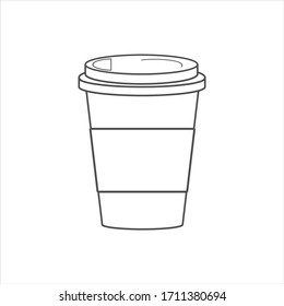Disposable coffee cup icon eps 10