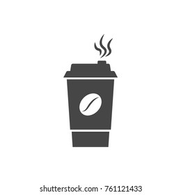 Disposable coffee cup icon. Coffee to go logo.