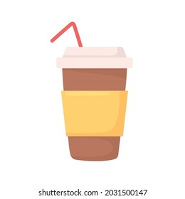 disposable coffee cup icon isolated