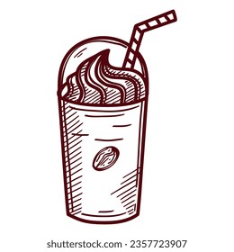 icono de taza de café desechable aislado