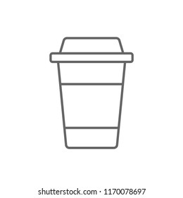 Disposable coffee cup icon logo, Vector illustration flat design. Coffee sign / symbol vector illustration. Adobe illustrator EPS10 compatible.