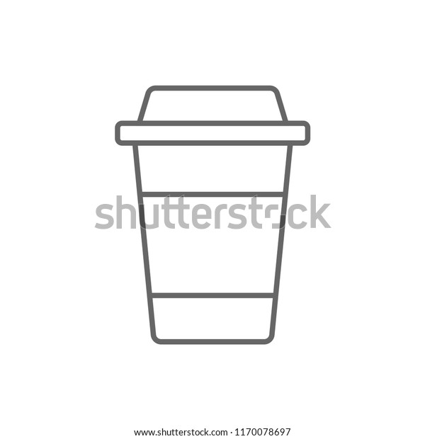 Disposable Coffee Cup Icon Logo Vector Stock Vector Royalty Free