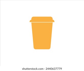 Einweg-Kaffeetasse-Icon-Set isoliert auf weißem Hintergrund. Vektorgrafik.