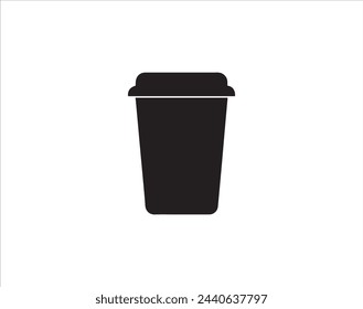 Einweg-Kaffeetasse-Icon-Set isoliert auf weißem Hintergrund. Vektorgrafik.